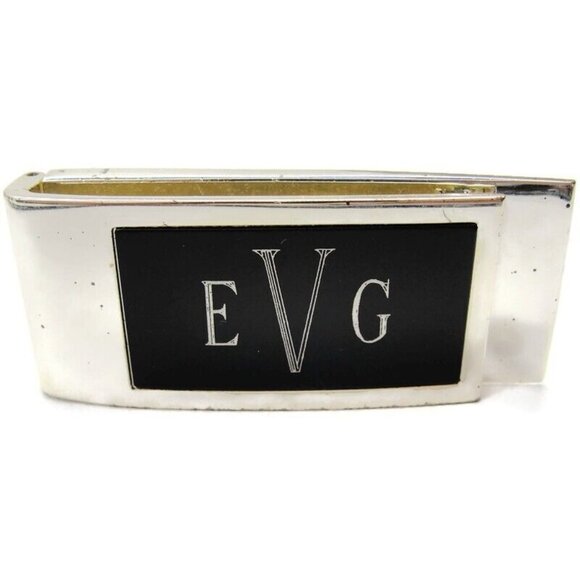 "EVG" Hinged Money Clip Stainless Steel Wallet Credit Card Cash ID Holder - Picture 8 of 9